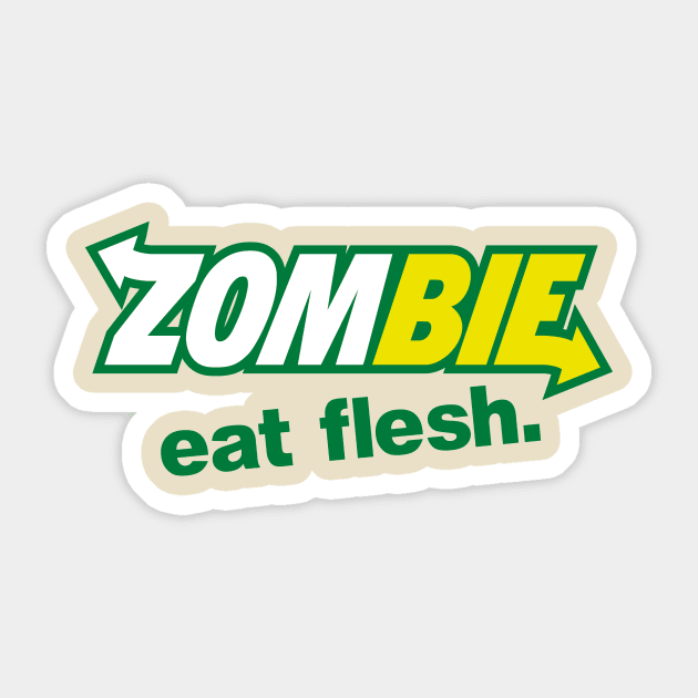 Zombie - Eat flesh Sticker by hardwear